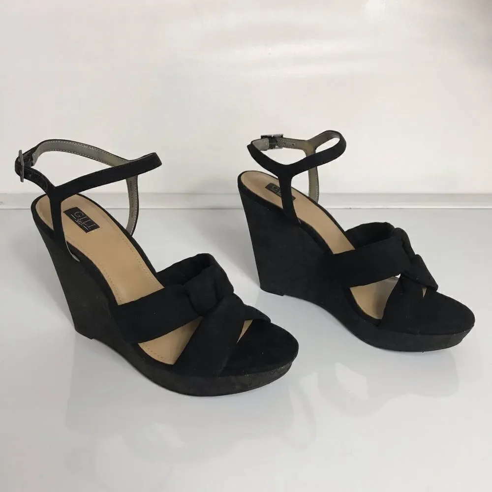 Gili Knotted Kahlie Front Wedge Ankle Strap